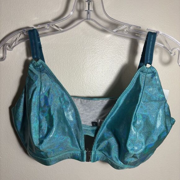 Wild Curves Design Triangle Front Closure Bralette Dancewear Women's Size Medium - Picture 1 of 16